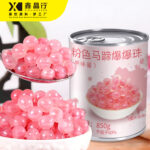 Pink Water Chestnut Popping Boba | 850g x 12 Cans