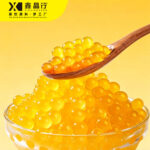 Mango Flavor Crystal Boba Transparent Chewy Topping for Bubble Tea - Image 2